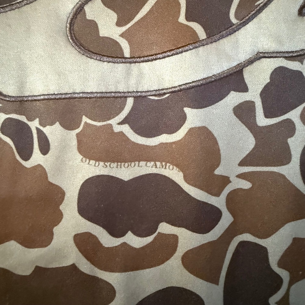 Drake Waterfowl Hoodie Mens Small Brown Old School Camo Performance Pullover - Picture 4 of 7